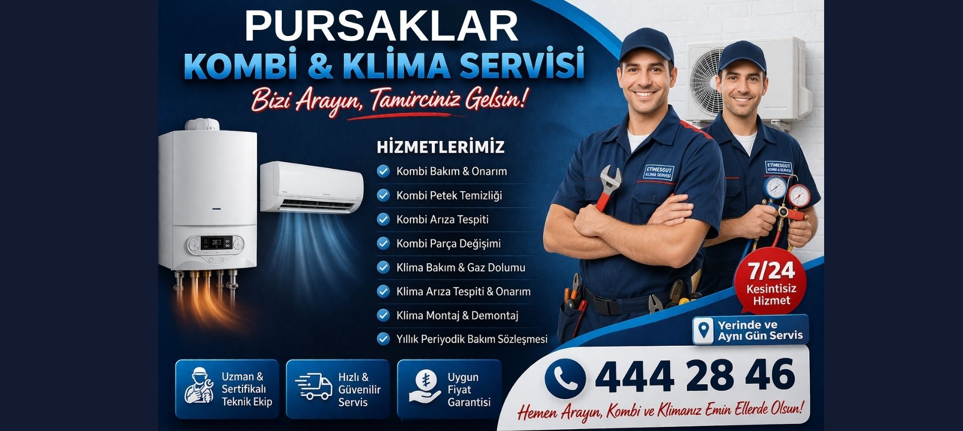 Pursaklar Kombi Klima Servisi